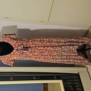 Pink Lily Red Floral Maxi Dress S